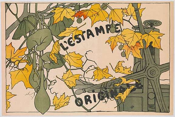 CAMILLE MARTIN French 1861 1898 22 Cover the second year of L Estampe original 22 1894 Five color lithograph